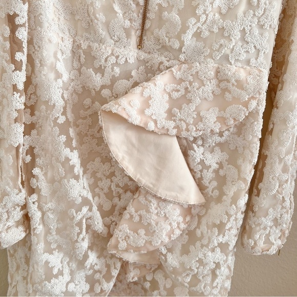 Self-Portrait Textured Cream Off-Shoulder Mini Dress - Picture 8 of 15